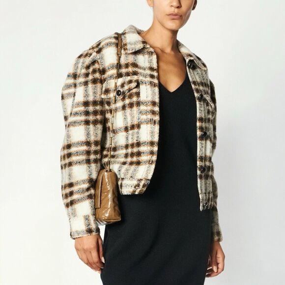 Isabel Marant Etoile Leiko Jacket Coat in Ecru Size 38 US 6 - Picture 1 of 14